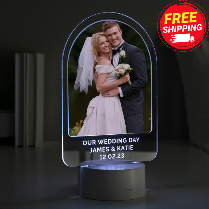 Personalised Free Text Photo LED Colour Changing Light