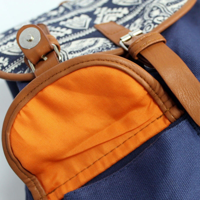Traveller Backpacks - 2 Pocket Blue Elephant