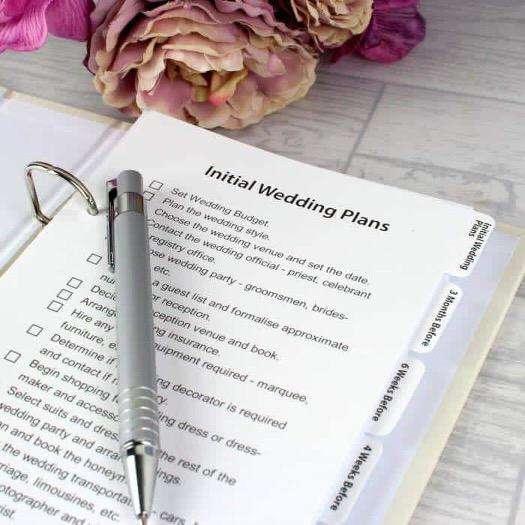 Personalised Floral Watercolour Wedding Planner - Myhappymoments.co.uk