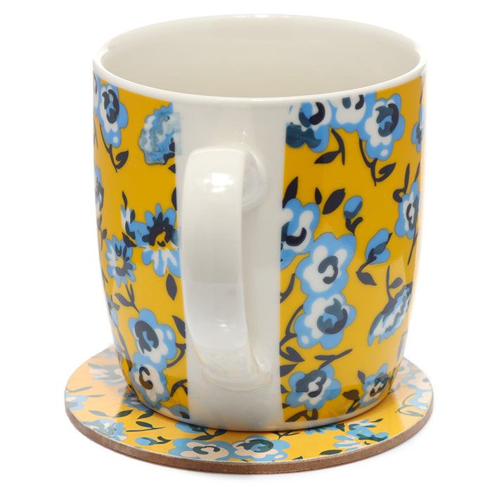Peony Porcelain Mug & Coaster Set