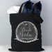 Personalised Wreath Black Cotton Bag