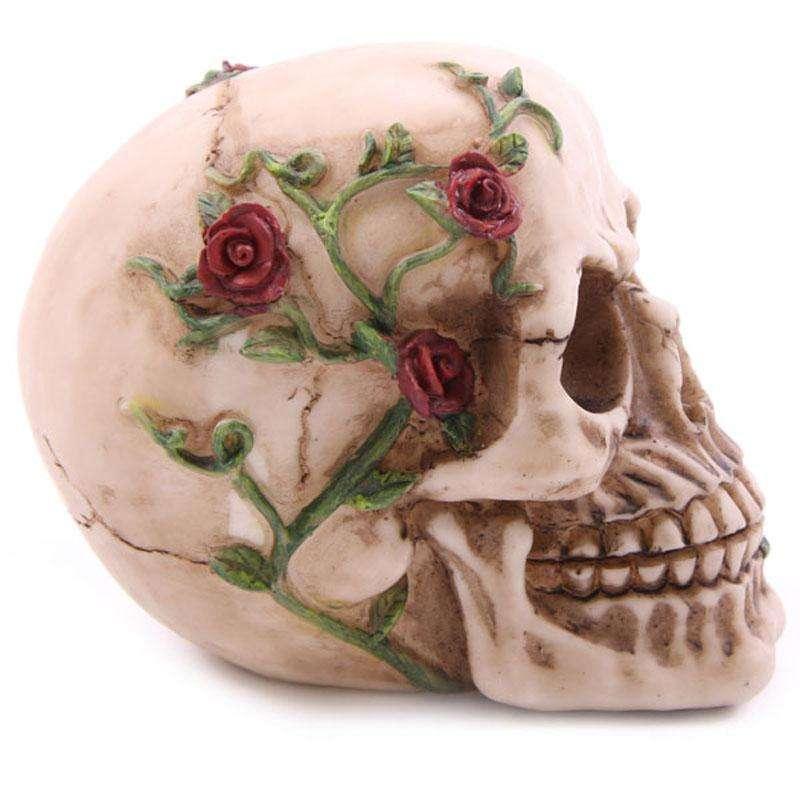 Skull And Rose Ornament - Myhappymoments.co.uk