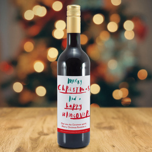 Personalised Merry Christmas And A Happy Hangover Mulled Wine