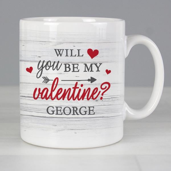 Personalised Will You Be My Valentine Mug - Myhappymoments.co.uk