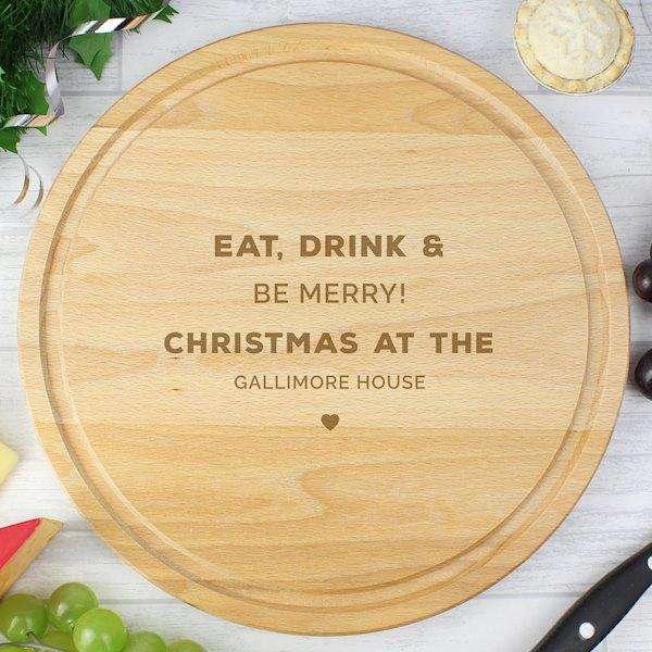 Personalised Round Chopping Board - Myhappymoments.co.uk