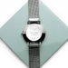 Elie Beaumont Personalised Ladies Metallic Mesh Strapped Watch With White Dial