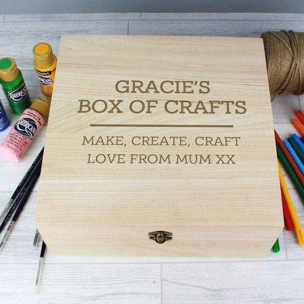 Engraved Any Message Large Wooden Keepsake Box