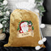 Personalised Santa Gold Luxury Christmas Sack