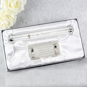 Personalised Baptism Silver Plated Certificate Holder With Stand