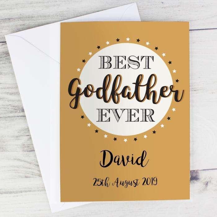 Personalised Best Godfather Card - Myhappymoments.co.uk