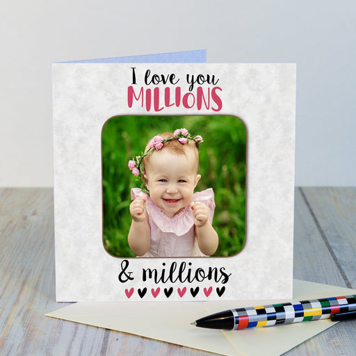 Personalised Photo Coaster Card - I love you Millions...