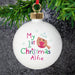 Personalised Felt Stitch Robin 'My 1st Christmas' Bauble - Myhappymoments.co.uk