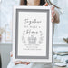 Personalised HOME White A4 Framed Print | New Home Gifts