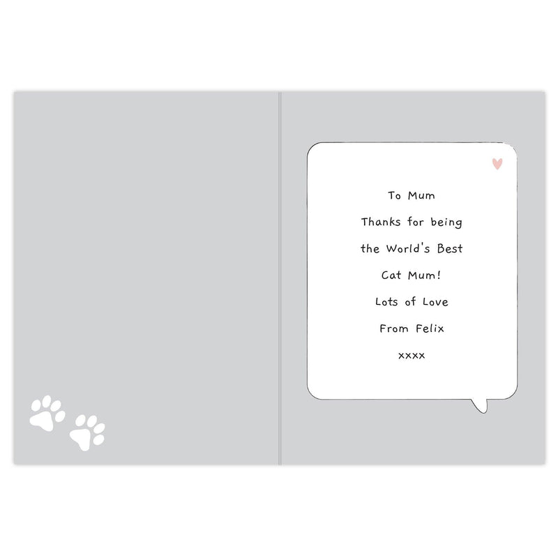 Personalised Cat Speech Bubble Card