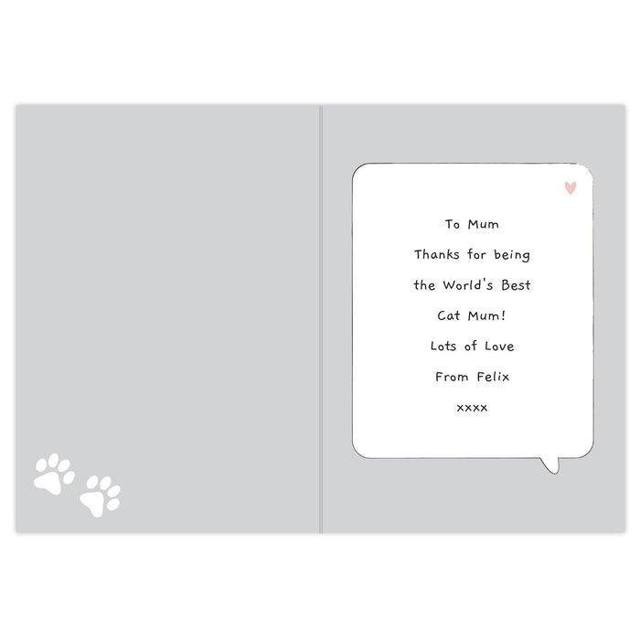 Personalised Cat Speech Bubble Card