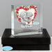 Personalised Me to You Valentine Crystal Glass Block