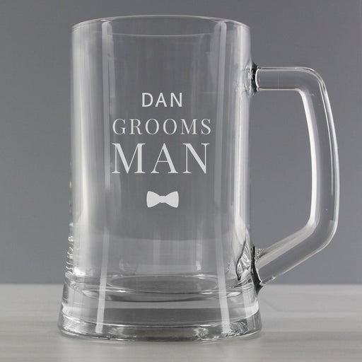 Personalised Groomsman Pint Stern Glass Tankard