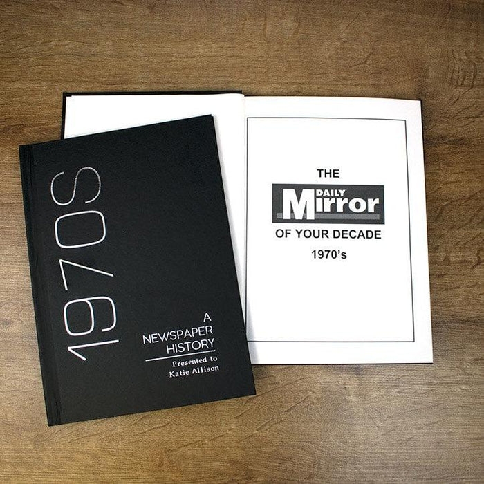 Personalised Hardback Decade Newspaper Book
