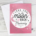 Personalised Love You To The Moon & Back Pink Card