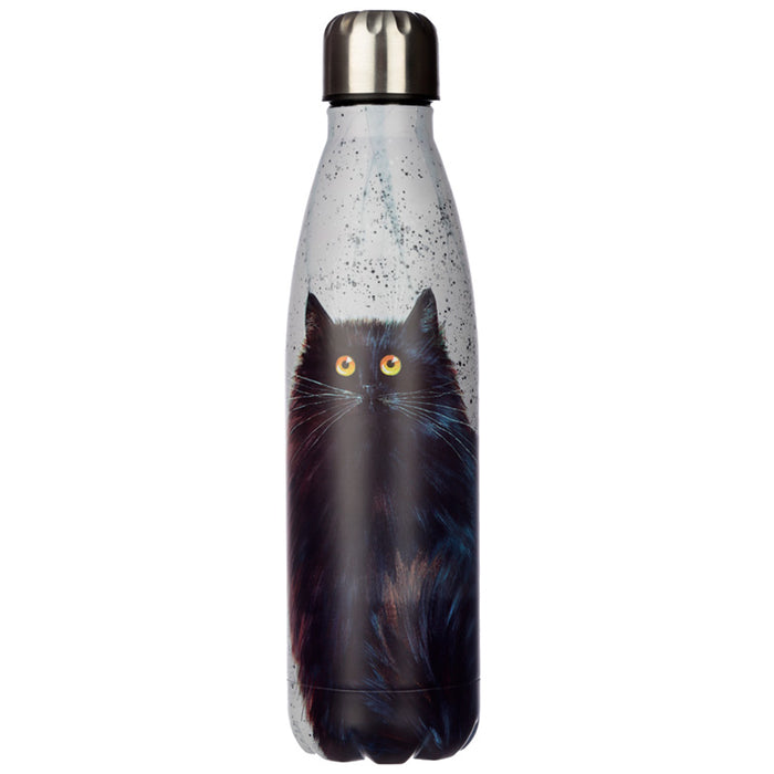 Kim Haskins Black Cat Reusable Stainless Steel Hot & Cold Drinks Bottle