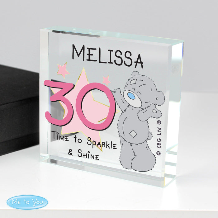 Personalised Me To You Birthday Large Crystal Token