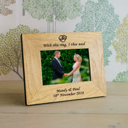 Personalised With This Ring, I Thee Wed Photo Frame - Myhappymoments.co.uk