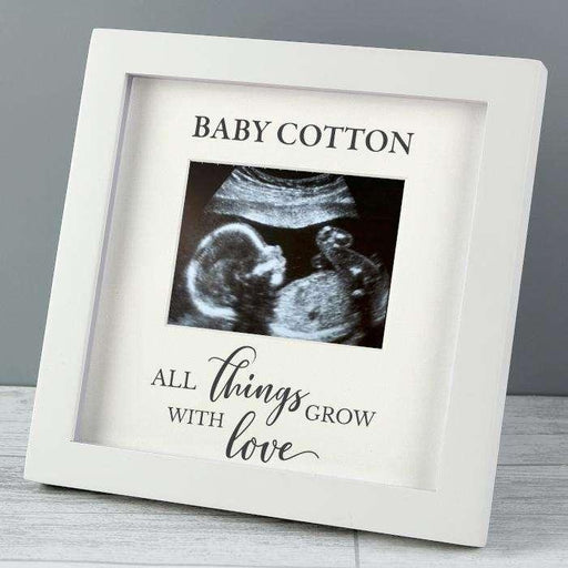 Personalised All Things Grow With Love Baby Scan Photo Frame 4 x 3 - Myhappymoments.co.uk