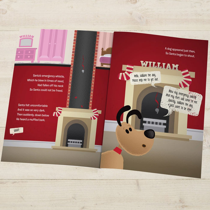 Personalised When Santa Got Stuck Up The Chimney Christmas Book - Myhappymoments.co.uk