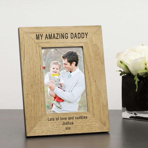 Personalised My Amazing Daddy Photo Frame - Myhappymoments.co.uk