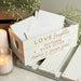 Personalised Love Laughter & Happily Ever After White Wooden Crate