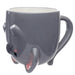 Novelty Adoramals Elephant Upside Down Ceramic Shaped Mug