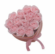13 Pink Roses Heart Soap Flower Gift Bouquet
