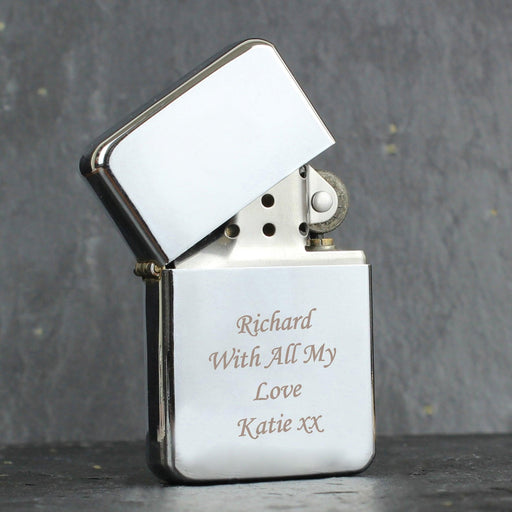 Personalised Silver Lighter - Myhappymoments.co.uk
