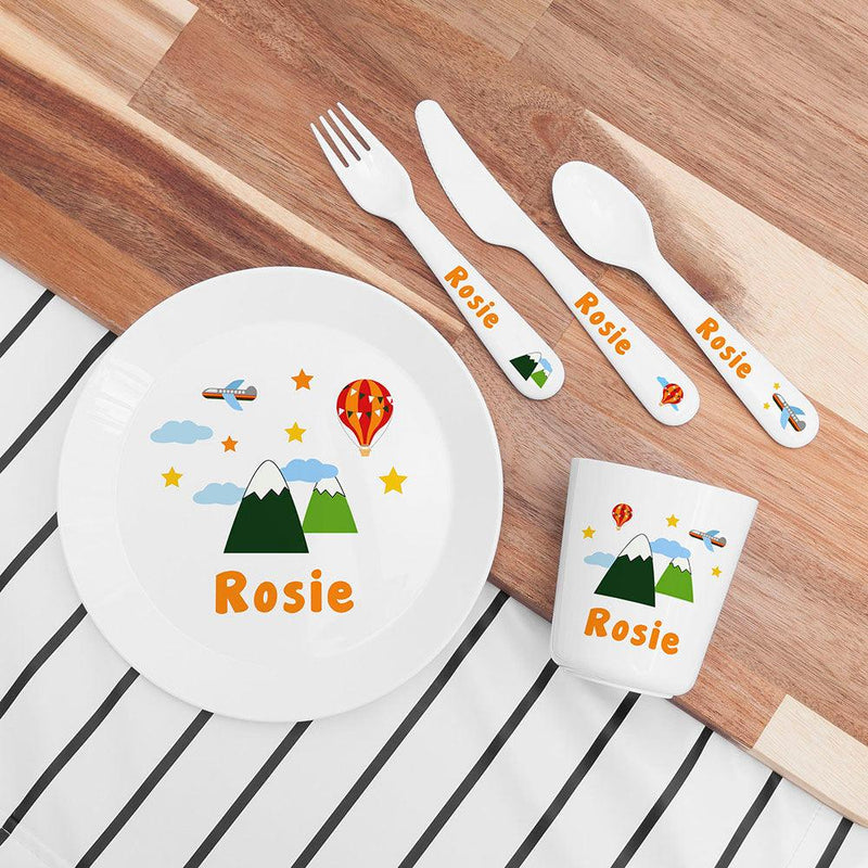 Personalised Children's Adventure Dinner Set