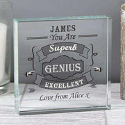 Personalised Vintage Typography Crystal Token - Myhappymoments.co.uk