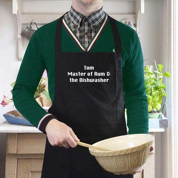 Personalised Black Apron - Any Message