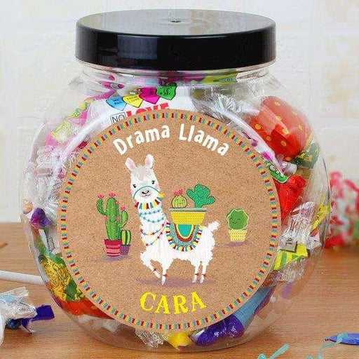 Personalised Llama Sweet Jar - Myhappymoments.co.uk