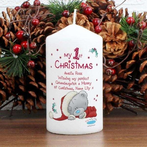 Personalised Me To You My 1st Christmas Candle - Myhappymoments.co.uk