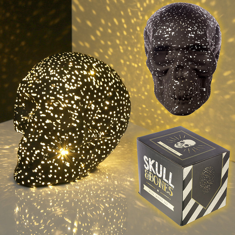 Skulls & Bones Black Starlight Skull Shaped LED - Myhappymoments.co.uk