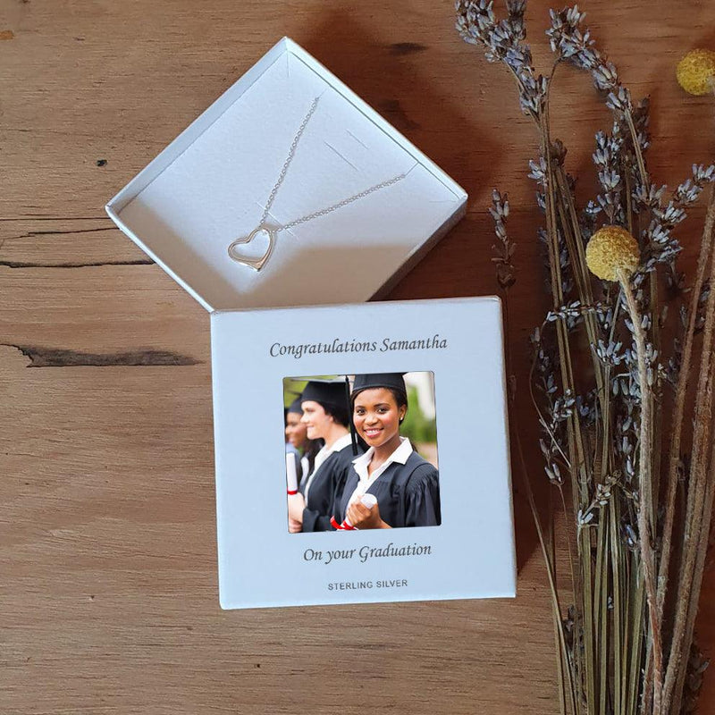 Heart Necklace With Personalised Photo Upload Gift Box