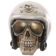 Gruesome Skull with Helmet and Sun Glasses Ornament 