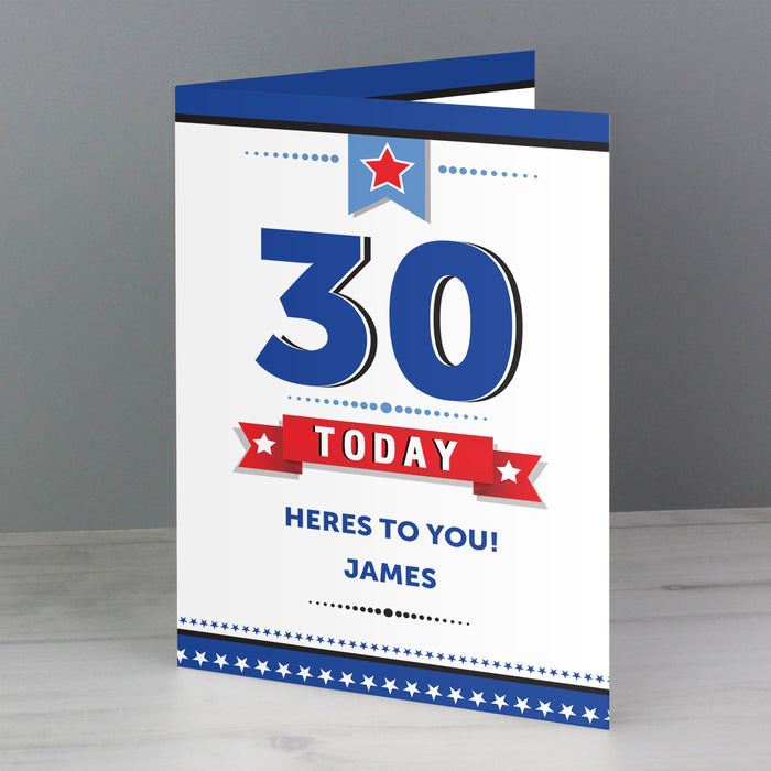 Personalised Age Birthday Star Card