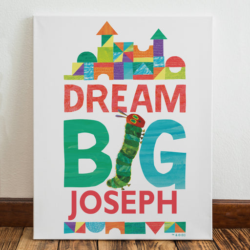 Personalised Very Hungry Caterpillar Dream Big Canvas