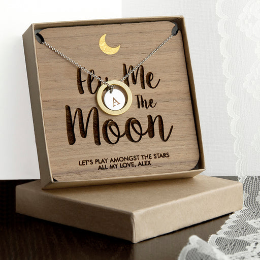 Personalised Fly Me To The Moon Necklace & Keepsake - Myhappymoments.co.uk