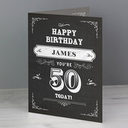 Personalised Vintage Typography Age Birthday Card from Pukkagifts.uk