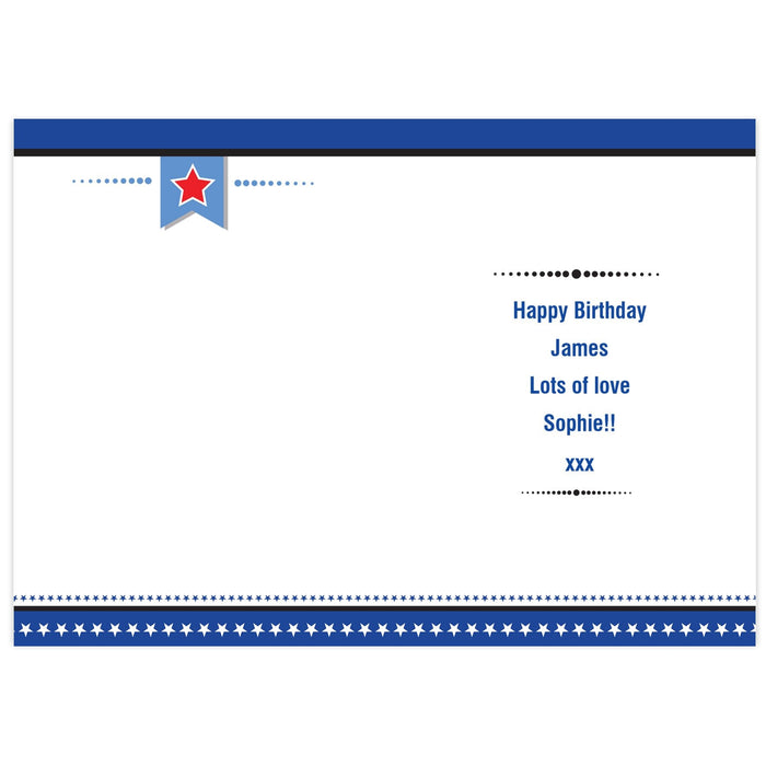 Personalised Age Birthday Star Card