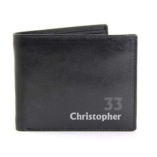 Personalised Birthday Leather Wallet - Myhappymoments.co.uk