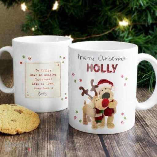 Personalised Boofle Christmas Reindeer Mug - Myhappymoments.co.uk
