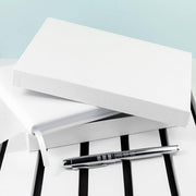 Personalised White Leather Wedding Guest Book