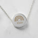 Personalised Rainbow Disc Necklace - Silver